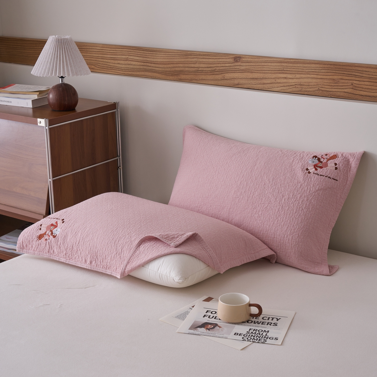 91家纺网 家纺一手货源 找家纺 （总）百寐 2026年3月全棉吸汗卡通刺绣吸汗纯棉枕巾简约机洗