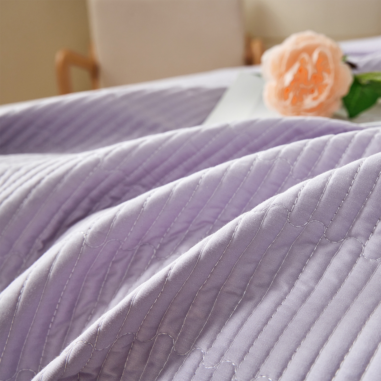 91家纺网 家纺一手货源 找家纺 元元家居（元元被业） 2026新款全棉纯棉13372系列夹棉枕套单件枕套单品单枕套-纯色款 罗兰紫