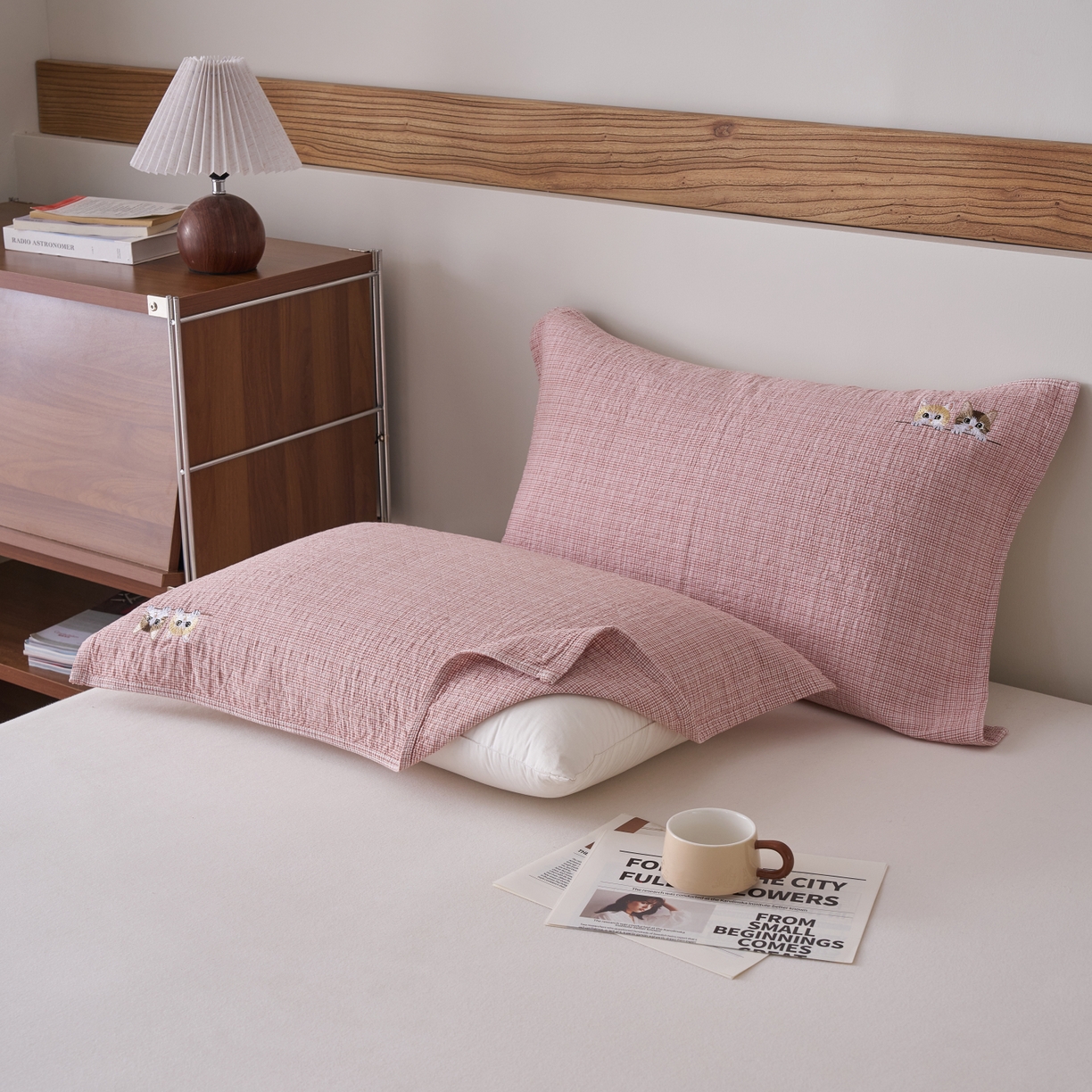 91家纺网 家纺一手货源 找家纺 （总）百寐 2026年3月全棉吸汗卡通刺绣吸汗纯棉枕巾简约机洗