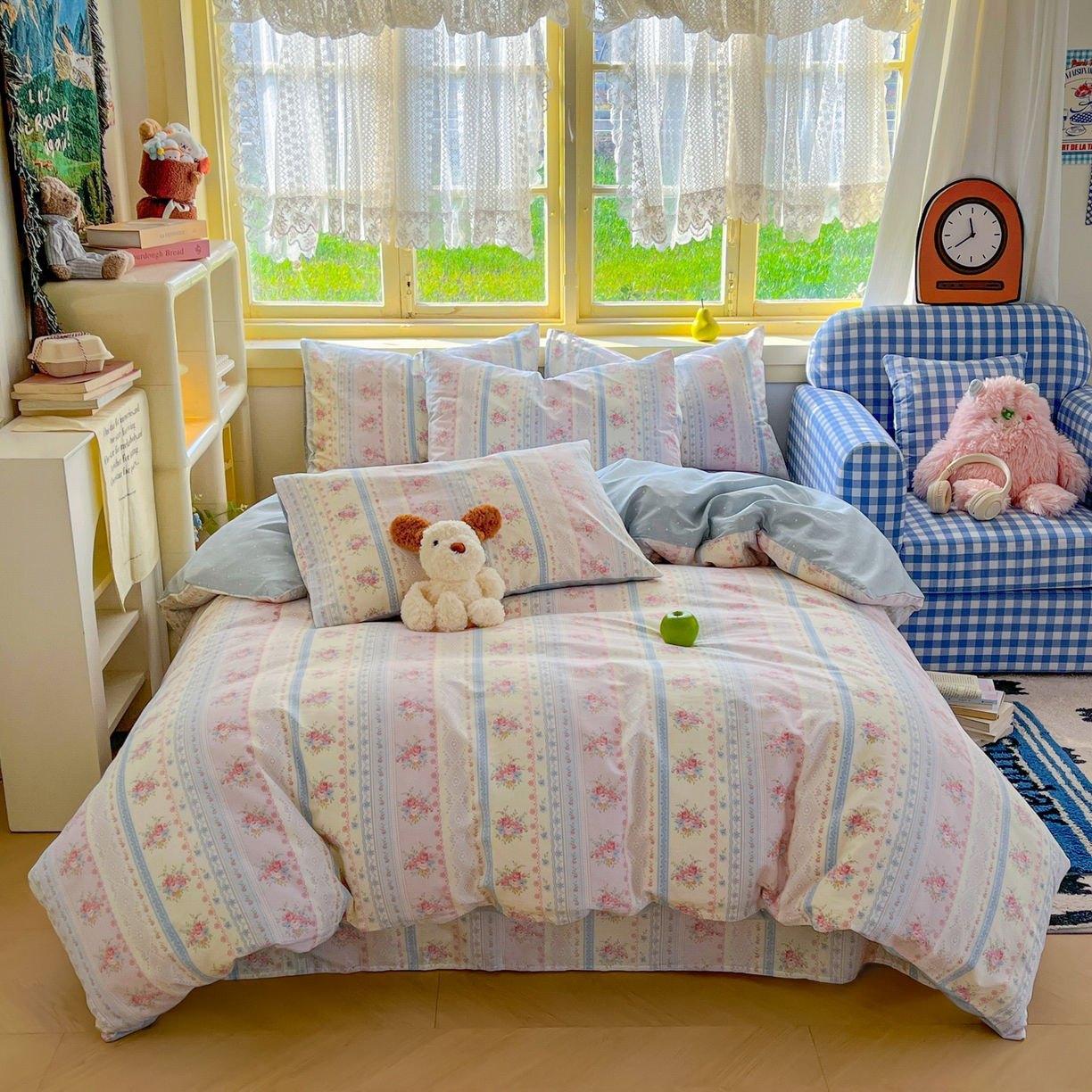 91家纺网 家纺一手货源 找家纺 简约家纺 2026新款全棉斜纹12868四件套单床单系列 花满情