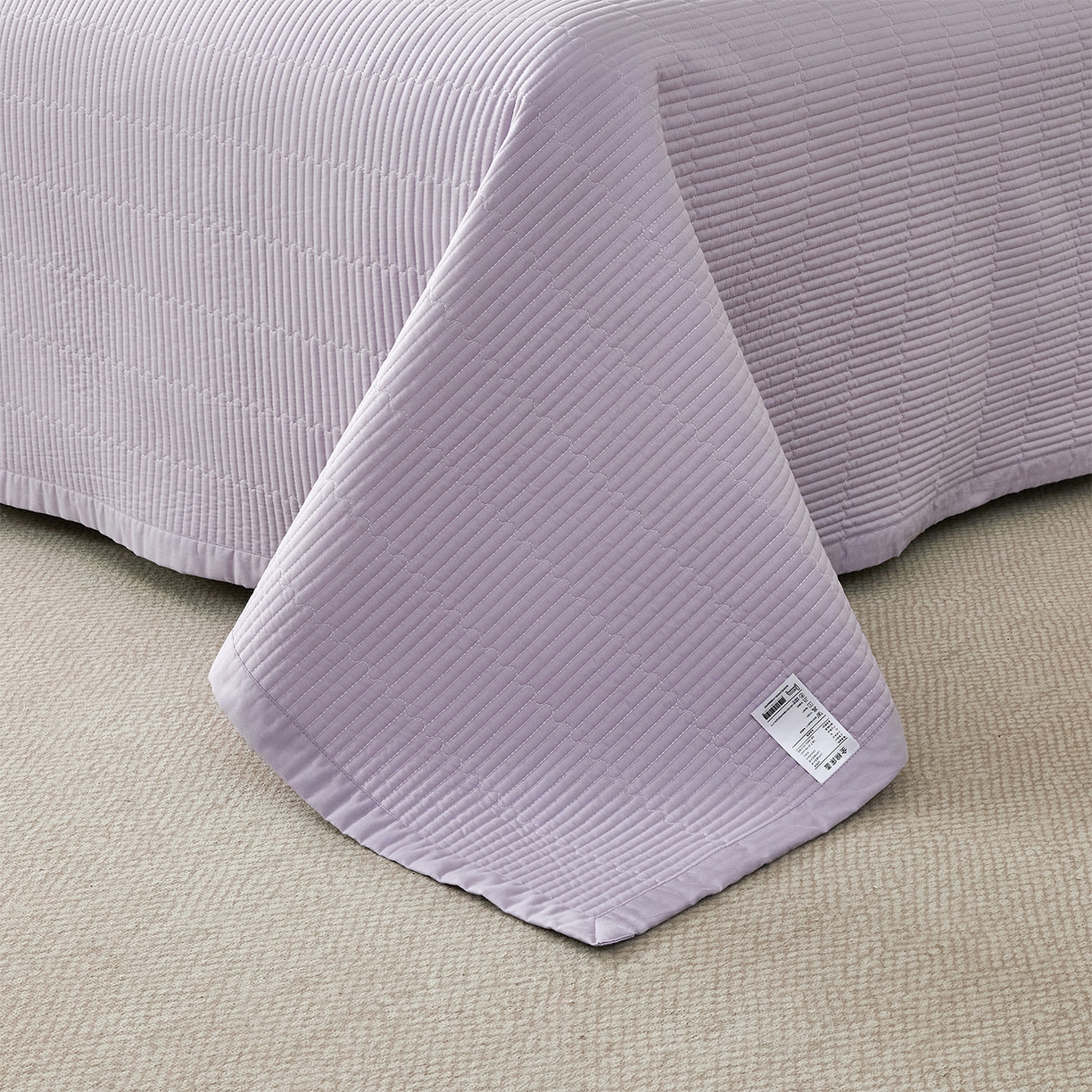 91家纺网 家纺一手货源 找家纺 元元家居（元元被业） 2026新款全棉纯棉13372系列床盖单件床盖单品单床盖-纯色款 罗兰紫
