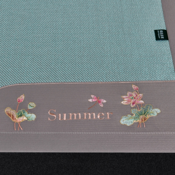 91家纺网 家纺一手货源 找家纺 （总）娜朵家纺 2026新款荷塘月色冰藤双面席-床席款