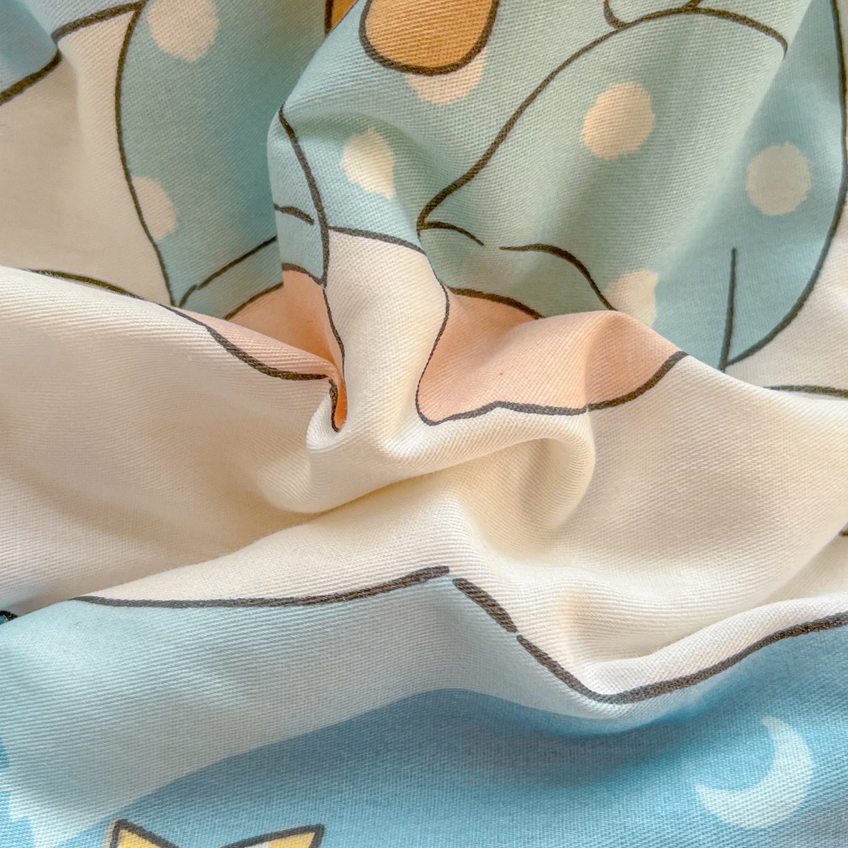 91家纺网 家纺一手货源 找家纺 简约家纺 2026新款全棉斜纹12868四件套单床单系列 星语星愿