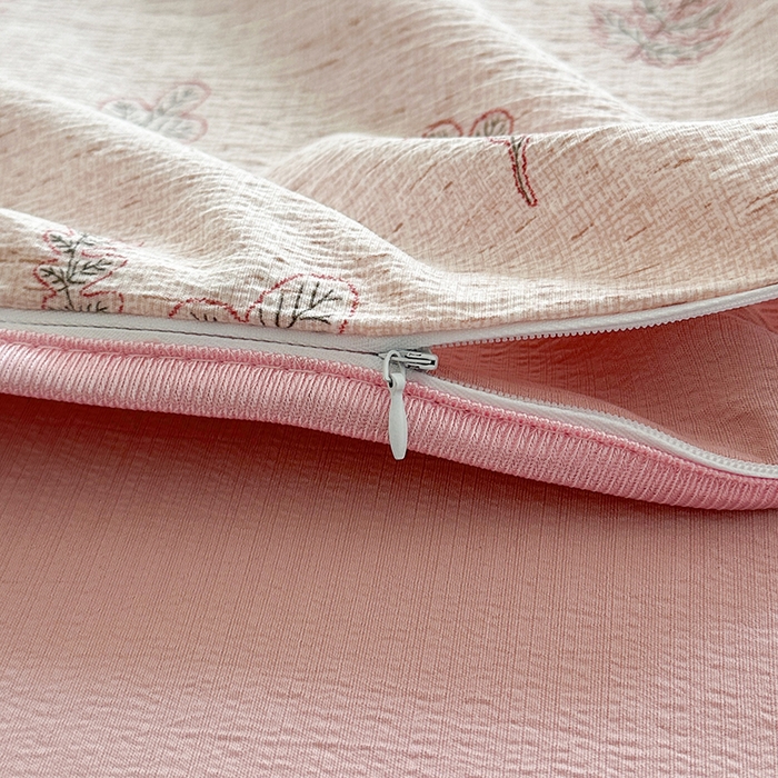 91家纺网 家纺一手货源 找家纺 （总）爱洛家纺 2026新款印花皱皱纱四件套