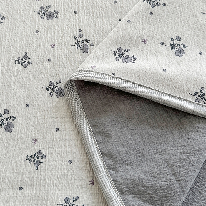 91家纺网 家纺一手货源 找家纺 爱洛家纺 2026新款印花皱皱纱四件套 青岚细叶