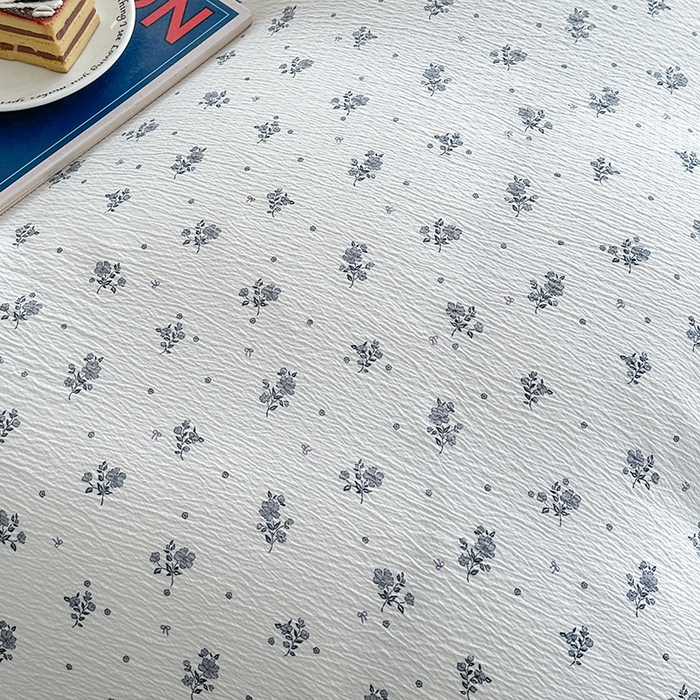 91家纺网 家纺一手货源 找家纺 爱洛家纺 2026新款印花皱皱纱四件套 青岚细叶