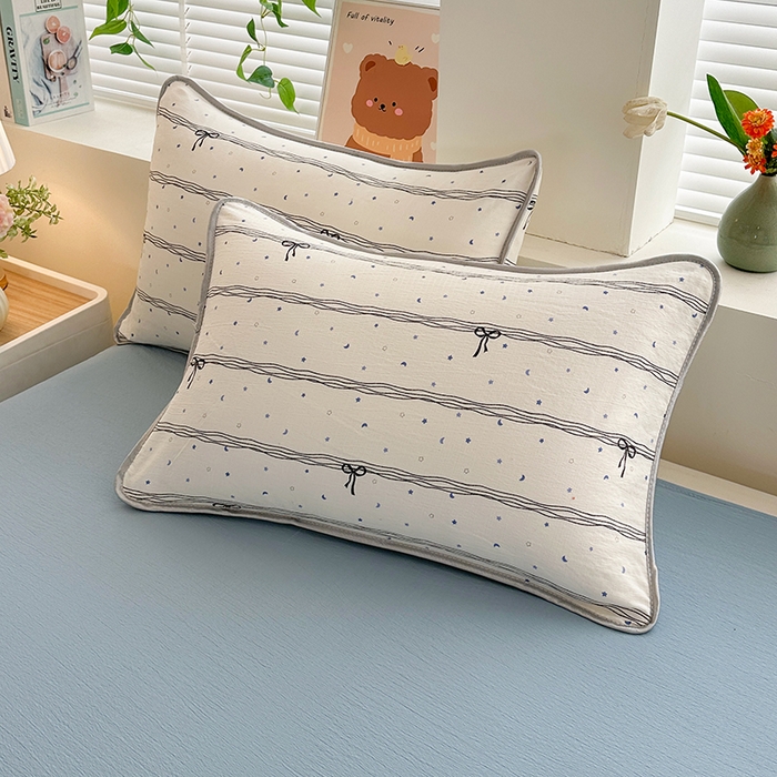 91家纺网 家纺一手货源 找家纺 爱洛家纺 2026新款印花皱皱纱四件套 雾蓝结语