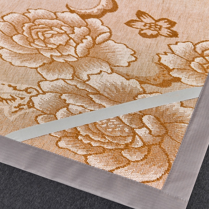 91家纺网 家纺一手货源 找家纺 娜朵家纺 2026新款荷塘月色冰藤双面席-床席款 荷塘月色-冰藤卡其