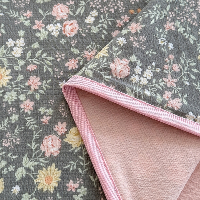 91家纺网 家纺一手货源 找家纺 爱洛家纺 2026新款印花皱皱纱四件套 深野碎樱