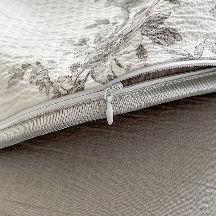 91家纺网 家纺一手货源 找家纺 爱洛家纺 2026新款印花皱皱纱四件套 素墨蝶舞