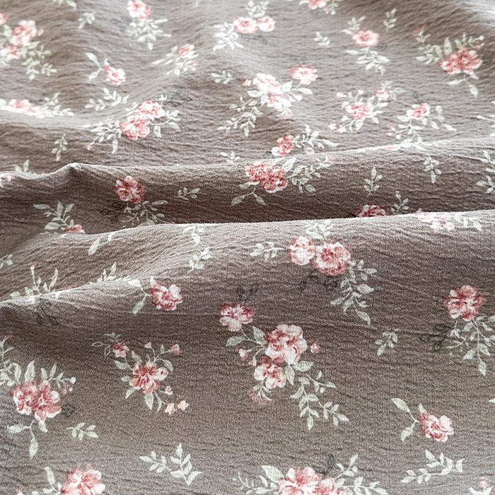 91家纺网 家纺一手货源 找家纺 爱洛家纺 2026新款印花皱皱纱四件套 雾灰樱落