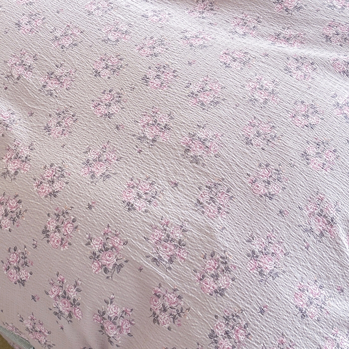 91家纺网 家纺一手货源 找家纺 爱洛家纺 2026新款印花皱皱纱四件套 云紫轻花