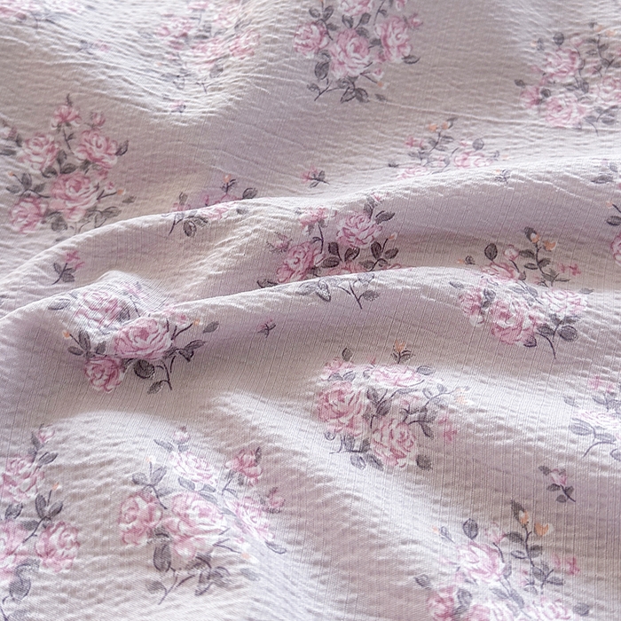 91家纺网 家纺一手货源 找家纺 爱洛家纺 2026新款印花皱皱纱四件套 云紫轻花