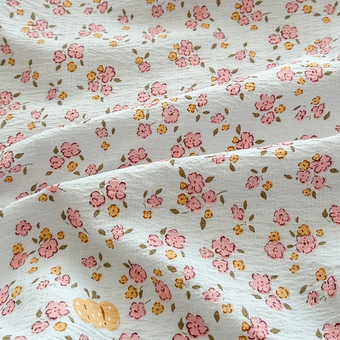 91家纺网 家纺一手货源 找家纺 爱洛家纺 2026新款印花皱皱纱四件套 青粉漫野