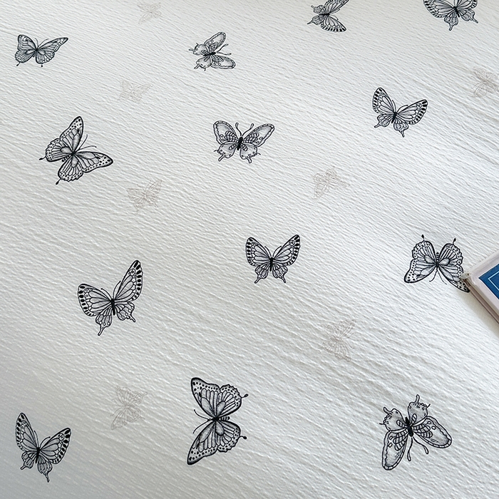 91家纺网 家纺一手货源 找家纺 爱洛家纺 2026新款印花皱皱纱四件套 雾灰蝶语