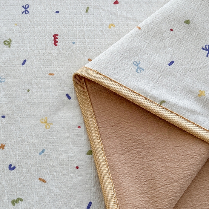 91家纺网 家纺一手货源 找家纺 爱洛家纺 2026新款印花皱皱纱四件套 素低彩语