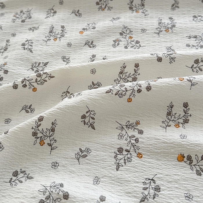 91家纺网 家纺一手货源 找家纺 爱洛家纺 2026新款印花皱皱纱四件套 云隙青叶