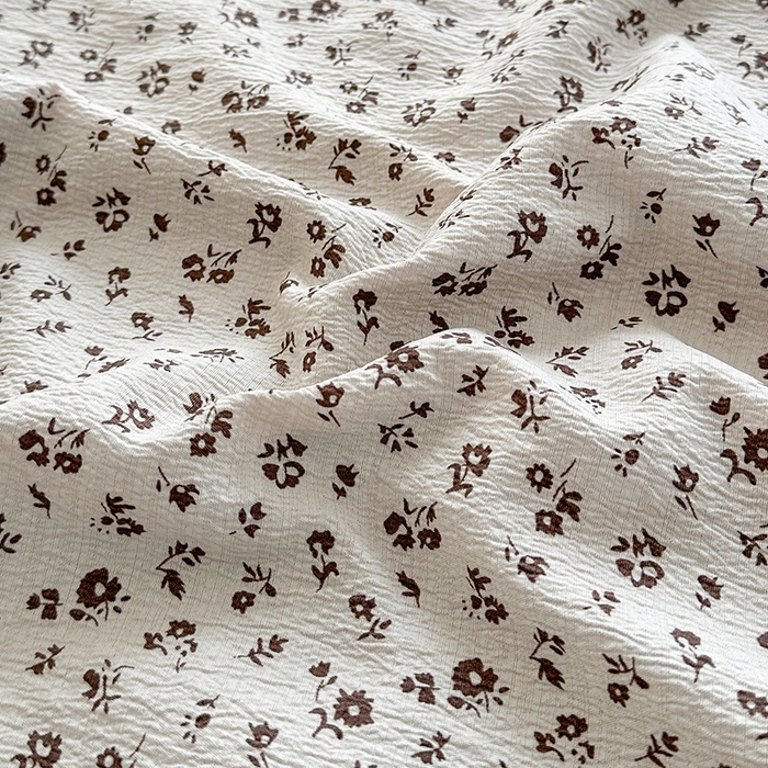 91家纺网 家纺一手货源 找家纺 爱洛家纺 2026新款印花皱皱纱四件套 咖调星絮