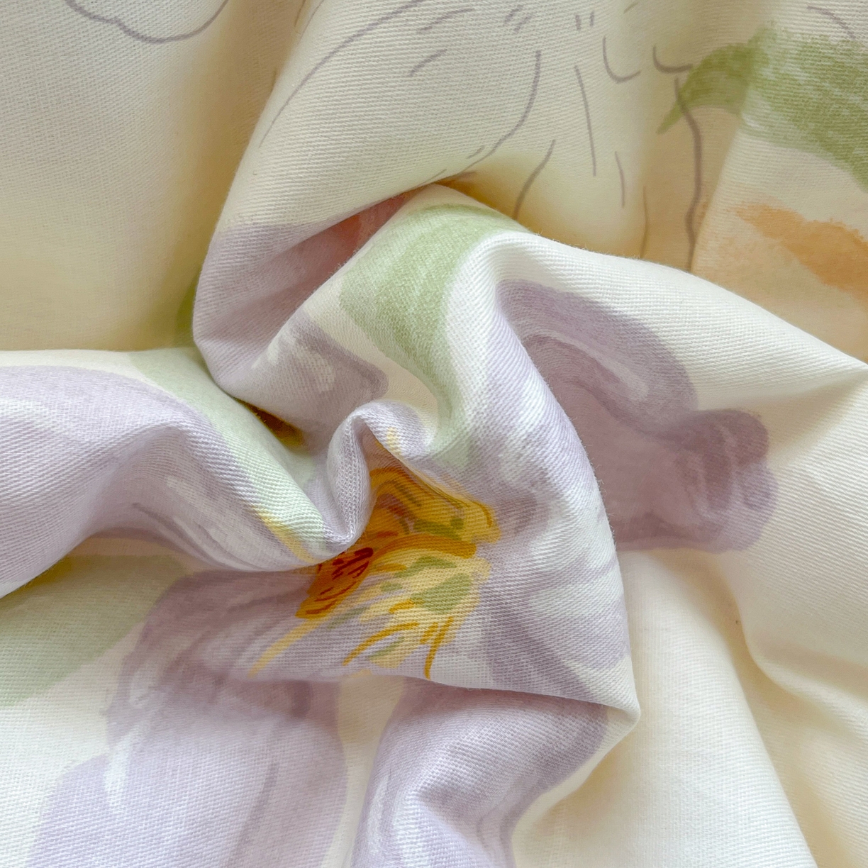 91家纺网 家纺一手货源 找家纺 简约家纺 2026新款全棉斜纹12868四件套单床单系列 怡花