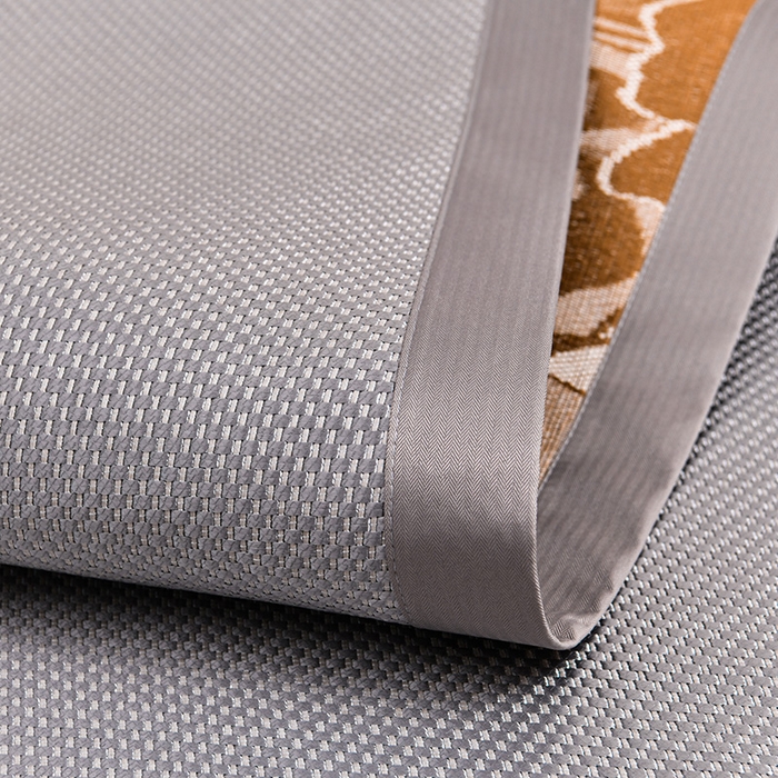 91家纺网 家纺一手货源 找家纺 娜朵家纺 2026新款荷塘月色冰藤双面席-床席款 荷塘月色提花灰