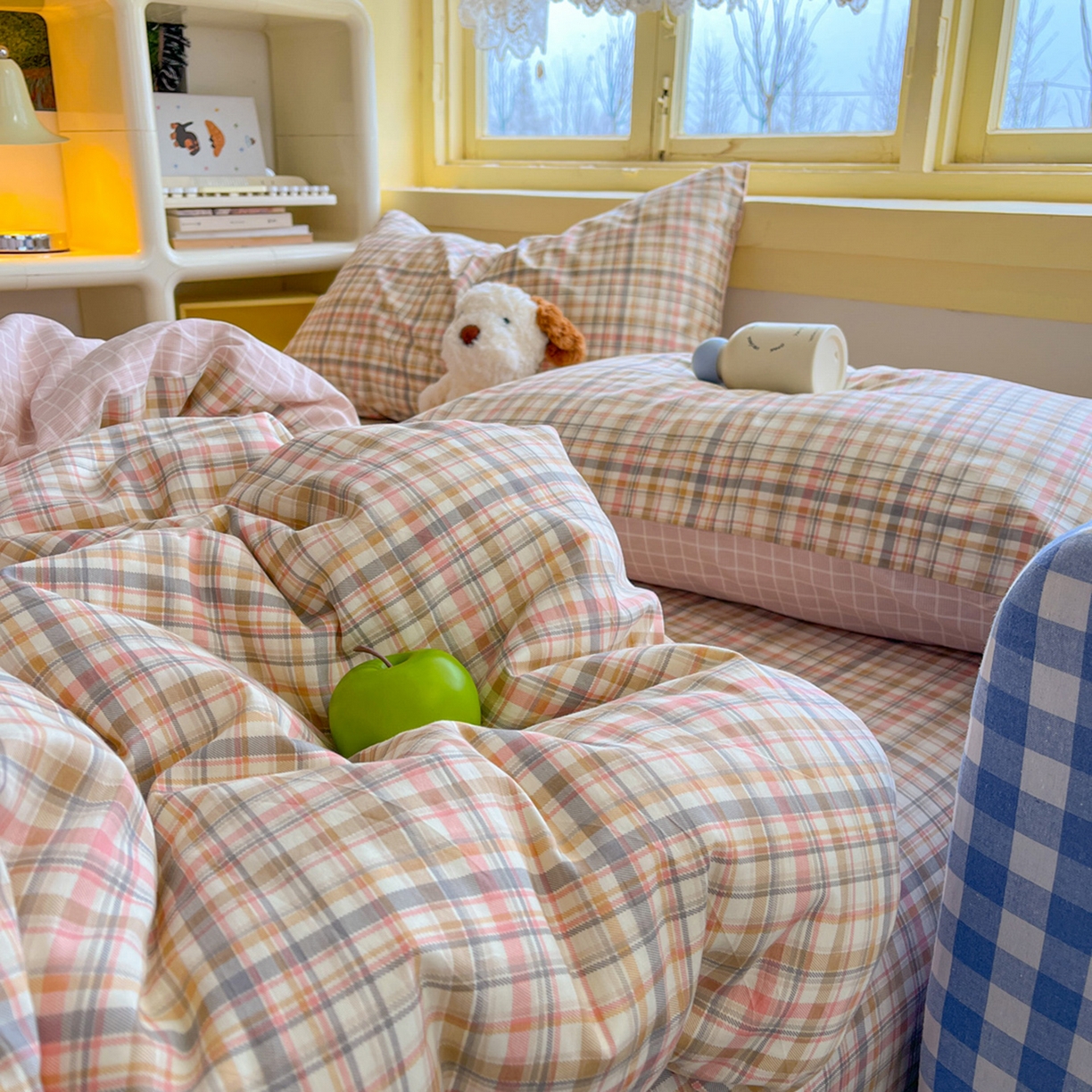 91家纺网 家纺一手货源 找家纺 简约家纺 2026新款全棉斜纹12868单被套系列 歌尔-粉