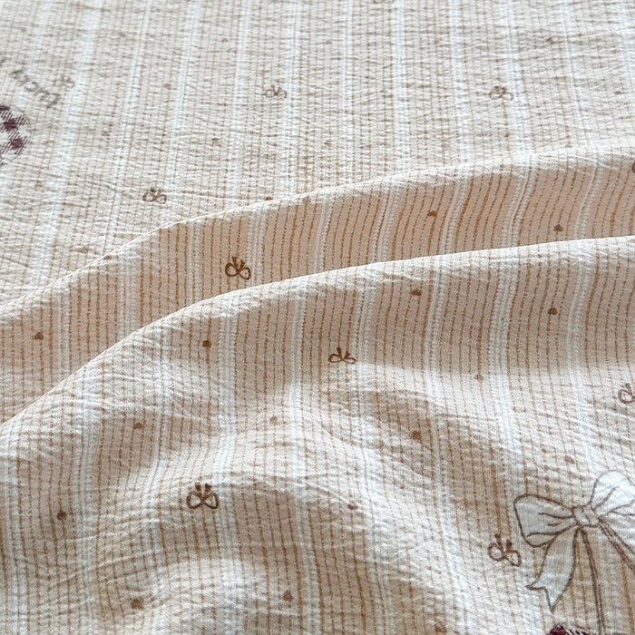 91家纺网 家纺一手货源 找家纺 爱洛家纺 2026新款印花皱皱纱四件套 云绒格间