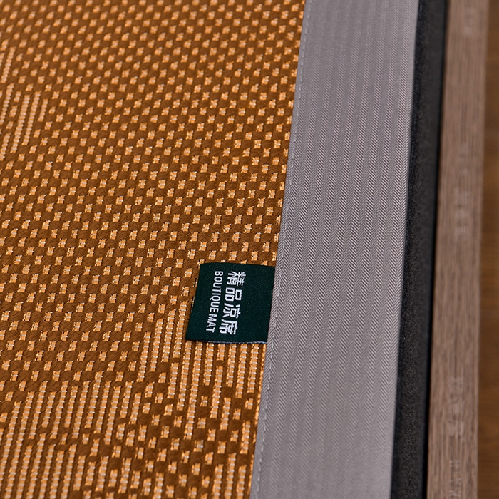 91家纺网 家纺一手货源 找家纺 娜朵家纺 2026新款荷塘月色冰藤双面席-床席款 荷塘月色提花咖