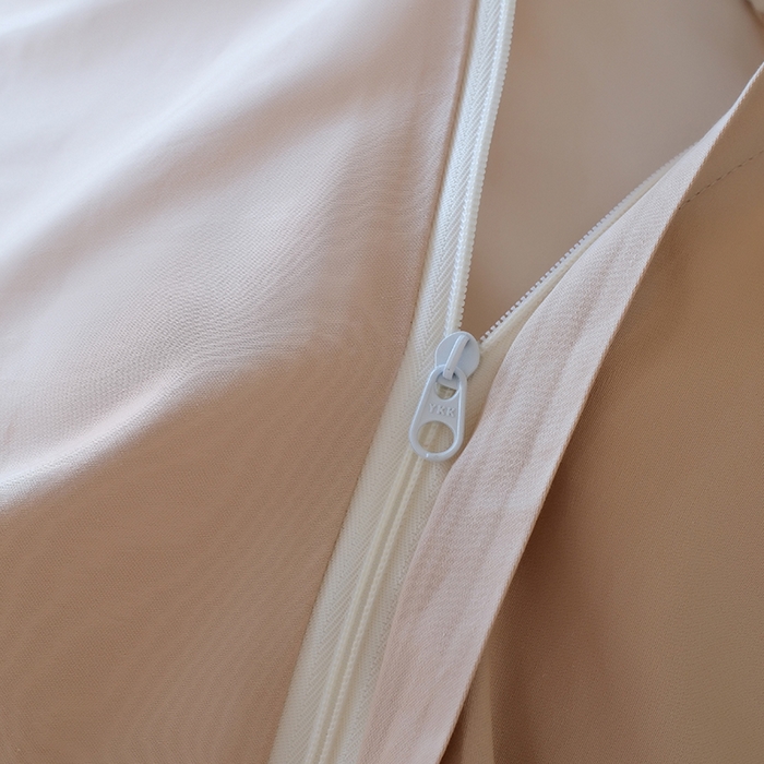 91家纺网 家纺一手货源 找家纺 女子家纺 2026新款A类全棉长绒棉双拼四件套刺绣轻奢床上用品-原素 白+奶茶