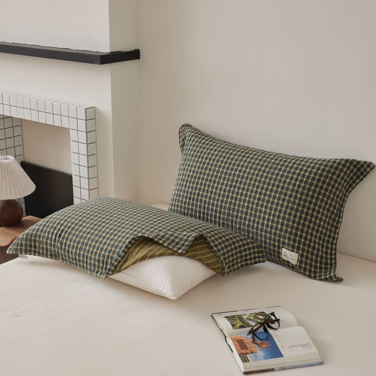 91家纺网 家纺一手货源 找家纺 （总）百寐 2026年3月全棉A类色织枕巾52*75条纹格子美拉德色系纯棉吸汗枕巾