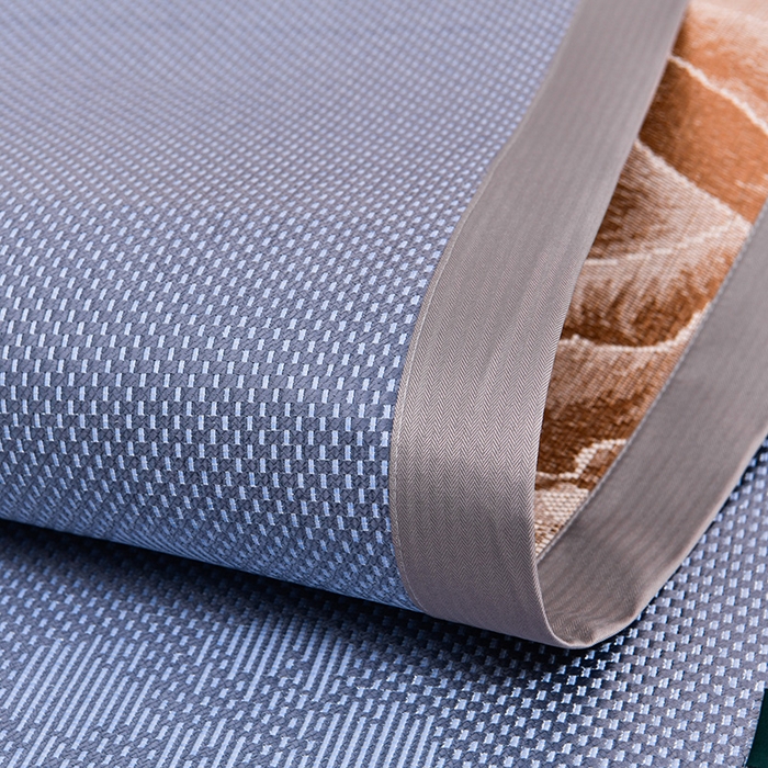 91家纺网 家纺一手货源 找家纺 娜朵家纺 2026新款荷塘月色冰藤双面席-床席款 荷塘月色提花蓝