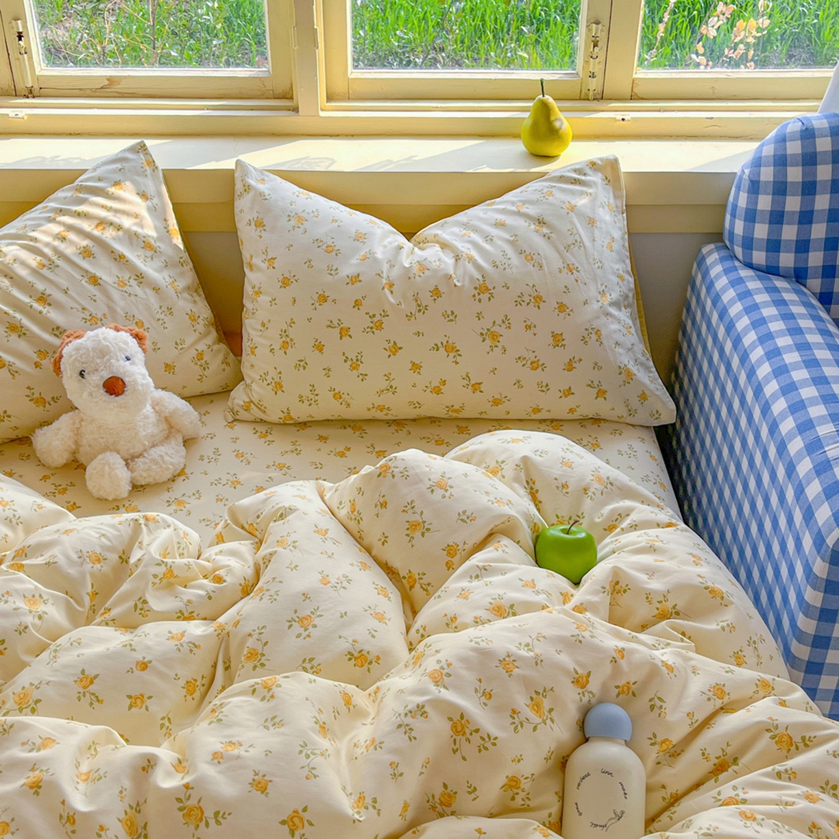 91家纺网 家纺一手货源 找家纺 简约家纺 2026新款全棉斜纹12868单被套系列 故事小黄花