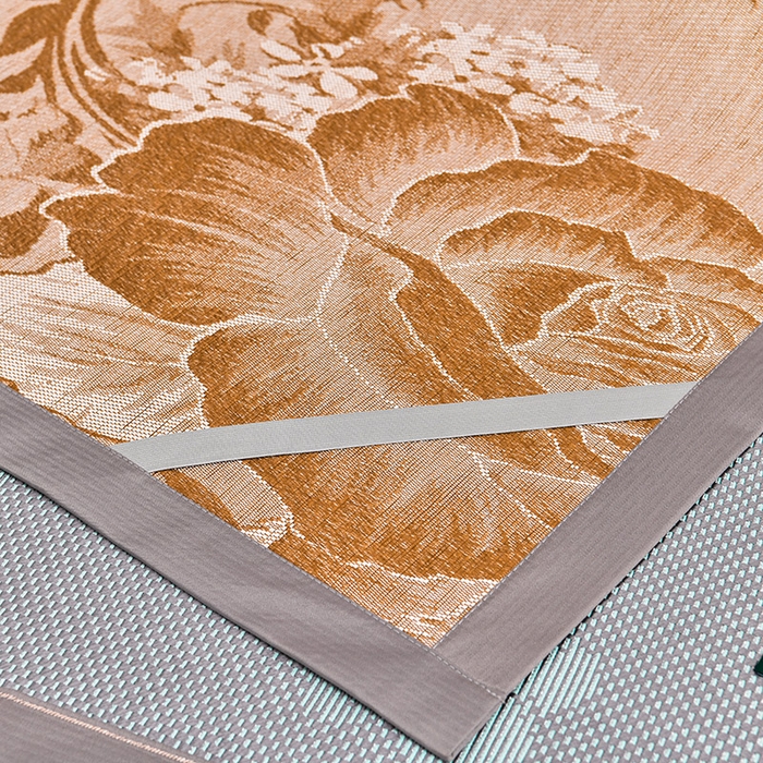 91家纺网 家纺一手货源 找家纺 娜朵家纺 2026新款荷塘月色冰藤双面席-床席款 荷塘月色提花绿