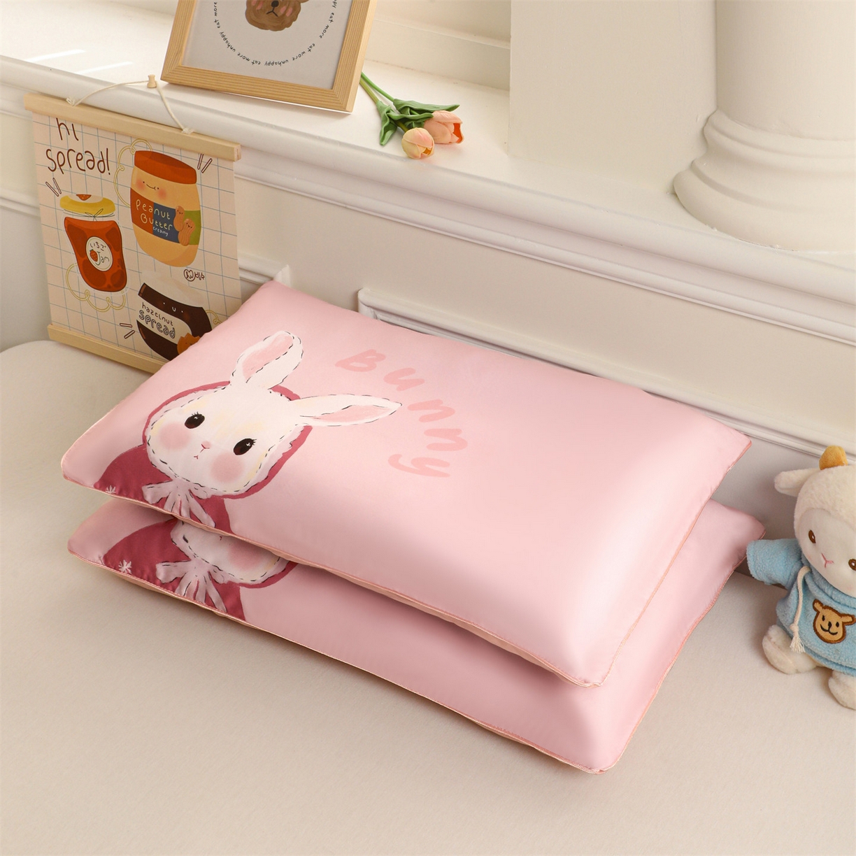 91家纺网 家纺一手货源 找家纺 （总）兄弟坊 2026新款A类60支莱赛尔数码印花天丝枕套儿童枕套幼儿园枕套单枕套枕套单件