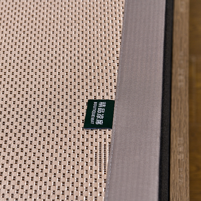 91家纺网 家纺一手货源 找家纺 娜朵家纺 2026新款荷塘月色冰藤双面席-床席款 荷塘月色提花香槟