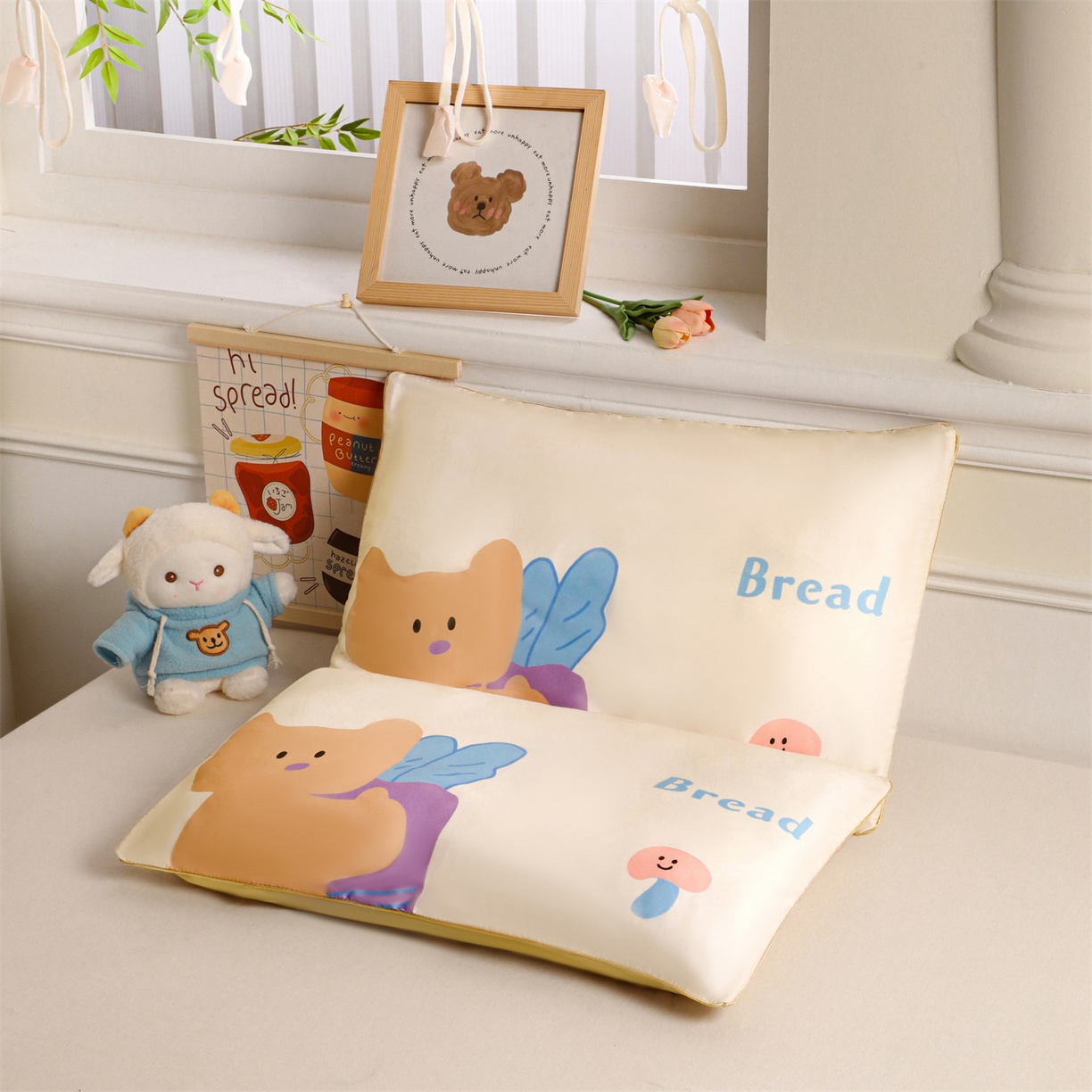 91家纺网 家纺一手货源 找家纺 兄弟坊 2026新款A类60支莱赛尔数码印花天丝枕套儿童枕套幼儿园枕套单枕套枕套单件 萝卜熊