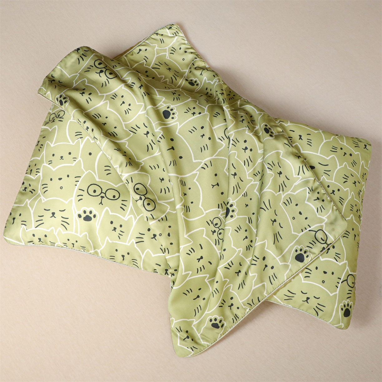 91家纺网 家纺一手货源 找家纺 兄弟坊 2026新款A类60支莱赛尔数码印花天丝枕套儿童枕套幼儿园枕套单枕套枕套单件 猫猫头