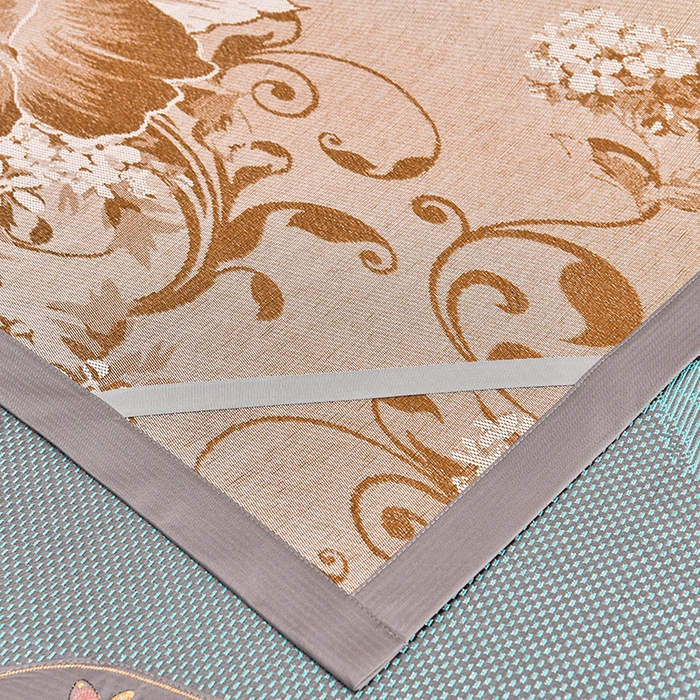 91家纺网 家纺一手货源 找家纺 娜朵家纺 2026新款荷塘月色冰藤双面席-床席款 蝴蝶提花床席提花绿