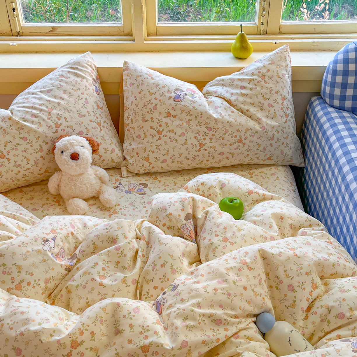 91家纺网 家纺一手货源 找家纺 简约家纺 2026新款全棉斜纹12868单被套系列 史努比花海