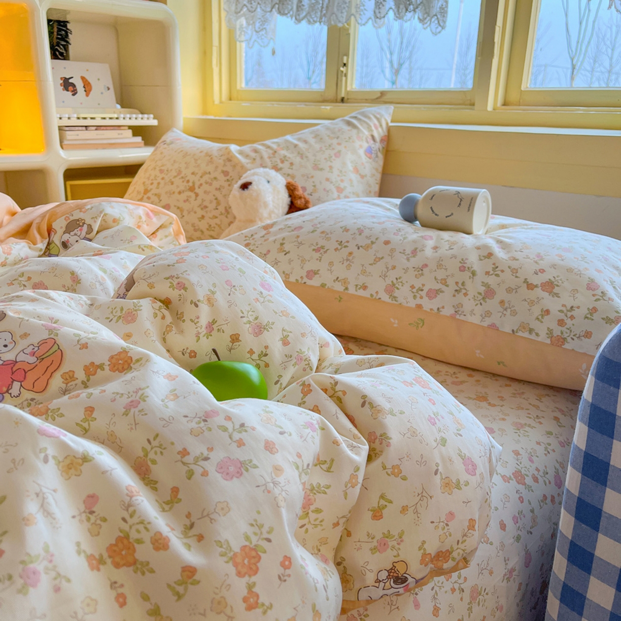 91家纺网 家纺一手货源 找家纺 简约家纺 2026新款全棉斜纹12868单被套系列 史努比花海