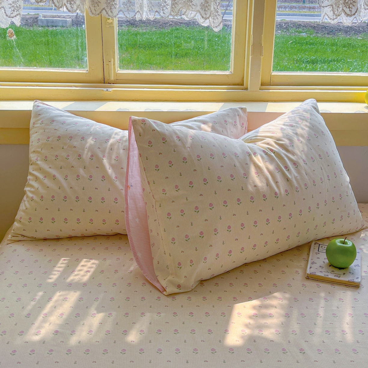 91家纺网 家纺一手货源 找家纺 简约家纺 2026新款全棉斜纹12868单被套系列 恬淡小花