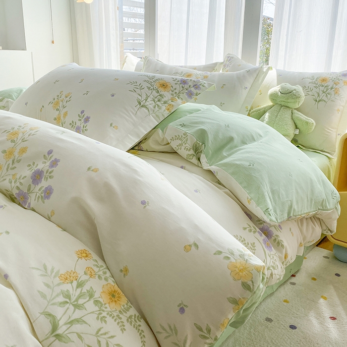 91家纺网 家纺一手货源 找家纺 钰锦珀家纺 2026新款全棉纯棉印花四件套 旷野花集