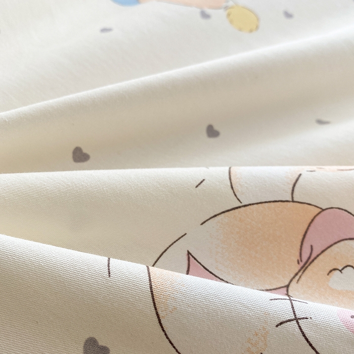 91家纺网 家纺一手货源 找家纺 钰锦珀家纺 2026新款全棉纯棉印花四件套 调皮猫咪