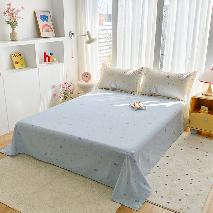 91家纺网 家纺一手货源 找家纺 钰锦珀家纺 2026新款全棉纯棉印花四件套 调皮猫咪