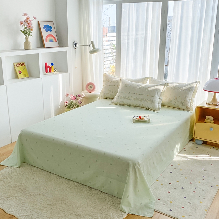 91家纺网 家纺一手货源 找家纺 钰锦珀家纺 2026新款全棉纯棉印花四件套 丛草集