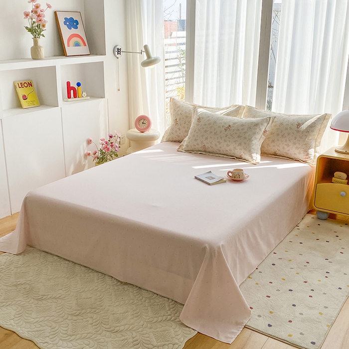 91家纺网 家纺一手货源 找家纺 钰锦珀家纺 2026新款全棉纯棉印花四件套 粉樱兔小姐