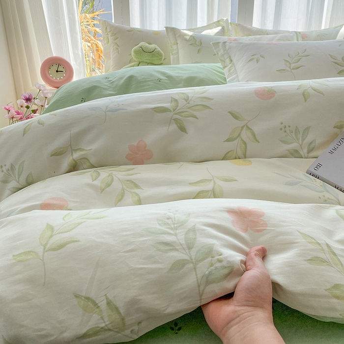 91家纺网 家纺一手货源 找家纺 钰锦珀家纺 2026新款全棉纯棉印花四件套 童话花町