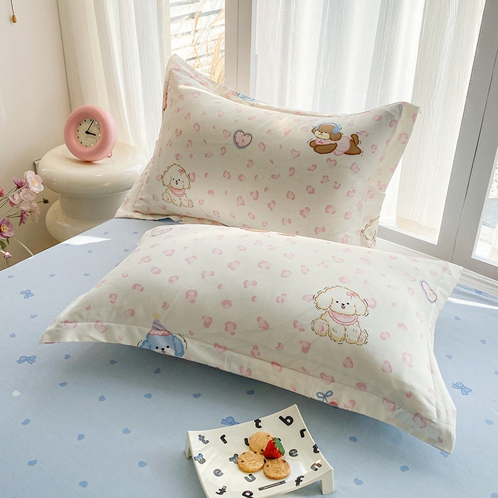 91家纺网 家纺一手货源 找家纺 钰锦珀家纺 2026新款全棉纯棉印花四件套 小狗日记