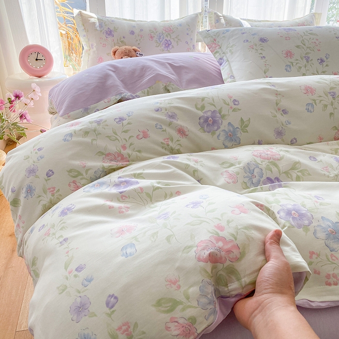 91家纺网 家纺一手货源 找家纺 钰锦珀家纺 2026新款全棉纯棉印花四件套 知意花蔓