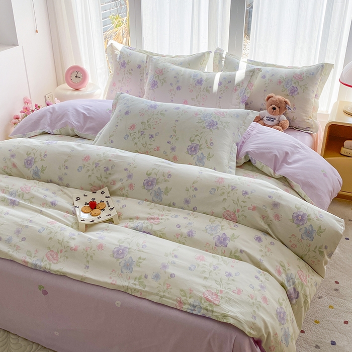 91家纺网 家纺一手货源 找家纺 钰锦珀家纺 2026新款全棉纯棉印花四件套 知意花蔓