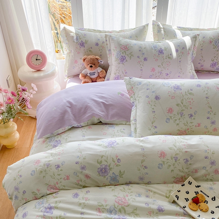 91家纺网 家纺一手货源 找家纺 钰锦珀家纺 2026新款全棉纯棉印花四件套 知意花蔓